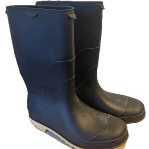 Waterproof Black Rubber weather stars Boots by Tingly size 7